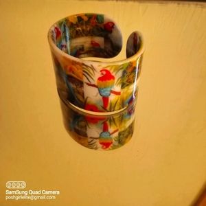 Gorgeous parrot cuff bracelet